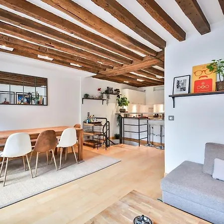 Διαμέρισμα Typical Parisian Duplex#4pers#le Marais